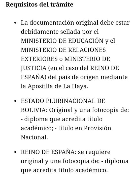 convalidacion de titulo en argentina requisitos tramite 2