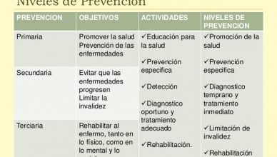Niveles de prevención y las intervenciones