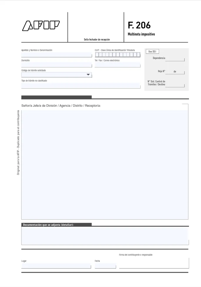 Formulario 206