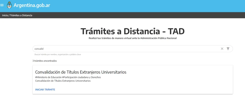 Convalidación de estudios