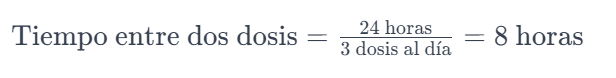 Calculadora de horas para tomar pastillas