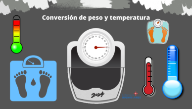 Conversión de peso y temperatura